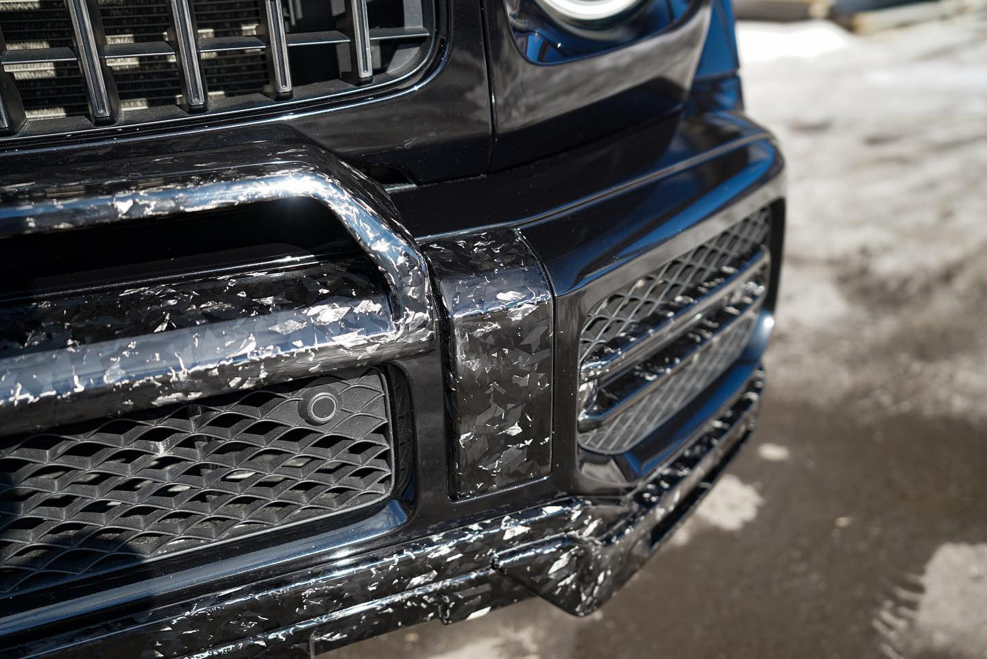Front bumper cover Forged Carbon for Mercedes G-class W463A