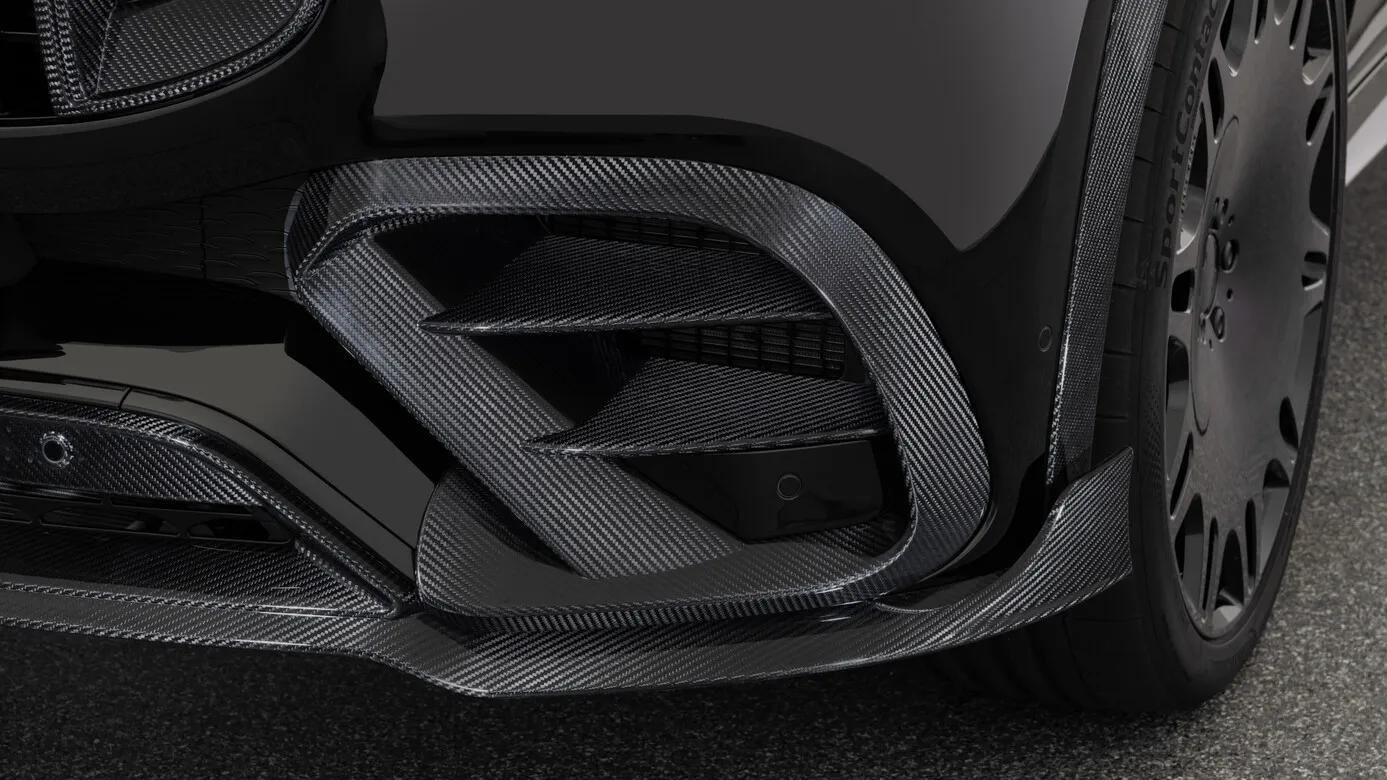 Front fascia attachments Brabus Carbon for Mercedes-Benz GLS 800 AMG X167 AMG GLS 63