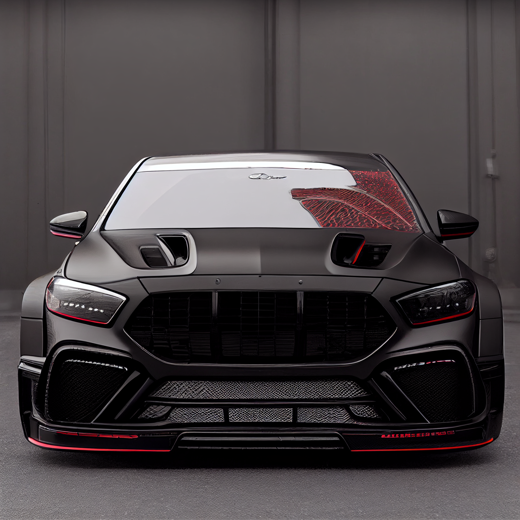 AI Custom Design Wide Body Front Bumper for Mercedes-Benz S-class W223 AMG Ver1.3