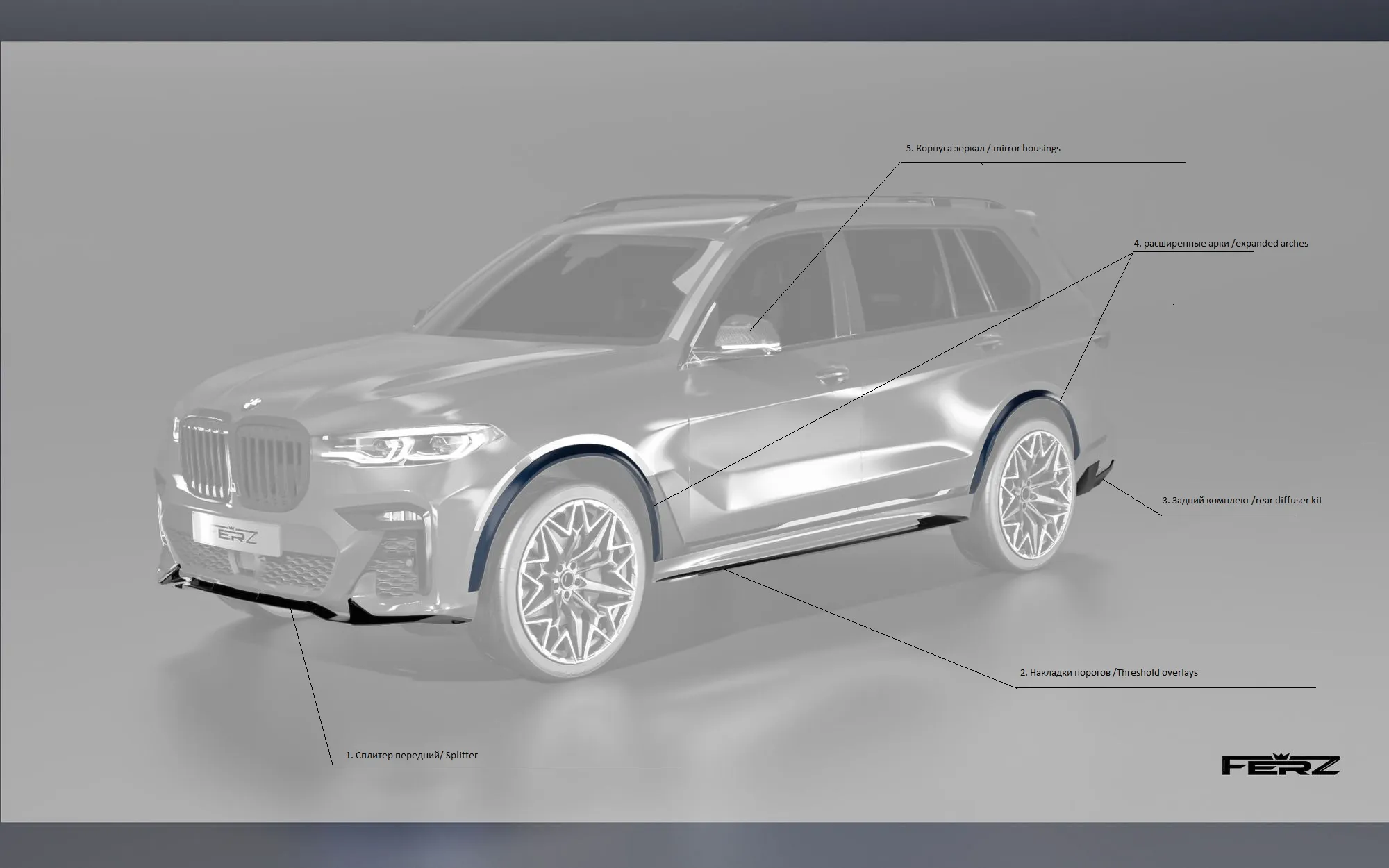 Check our price and buy Ferz Design Body kit for BMW X7 G07!