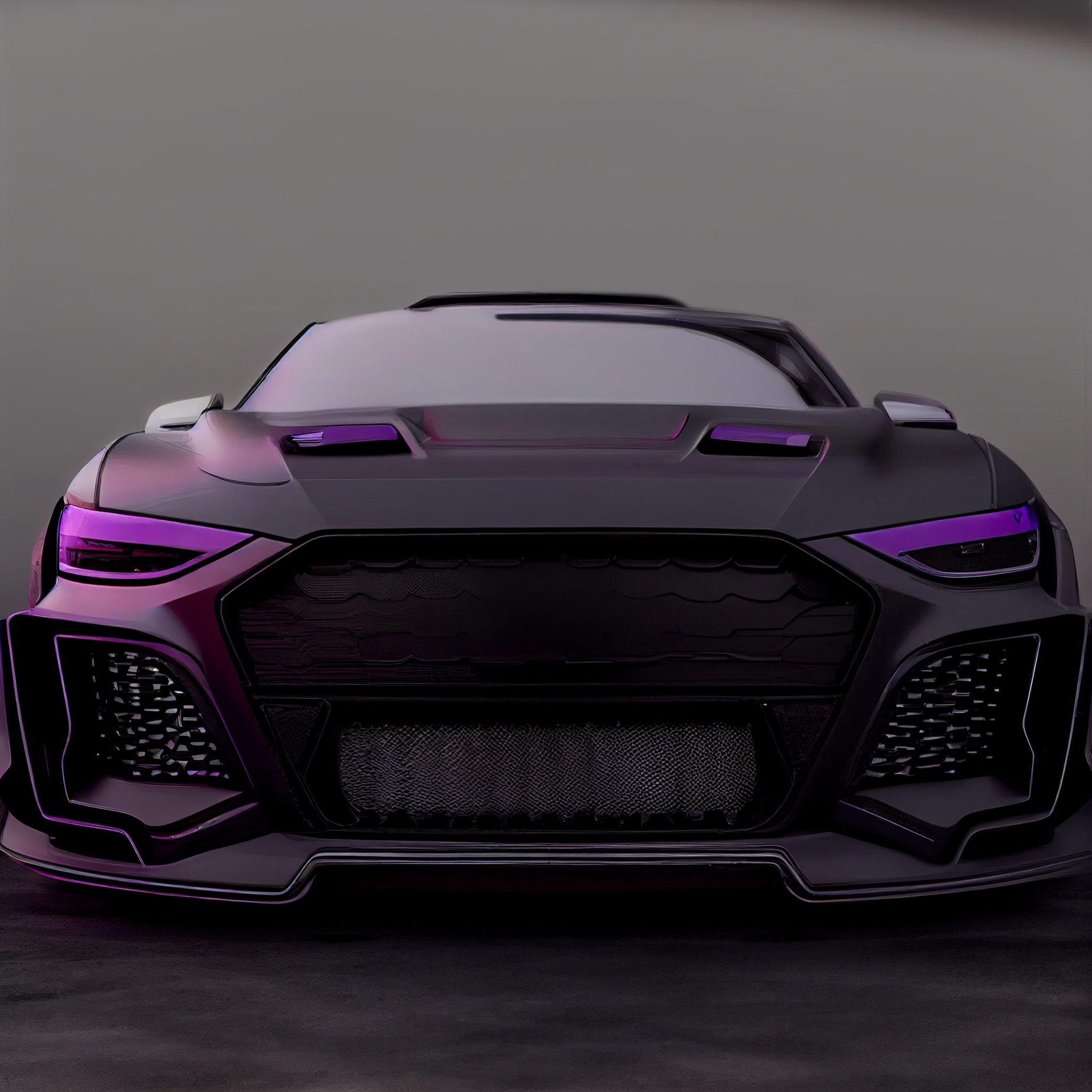 AI Custom Design Wide Body Front Bumper for Audi E-Tron Ver1.3