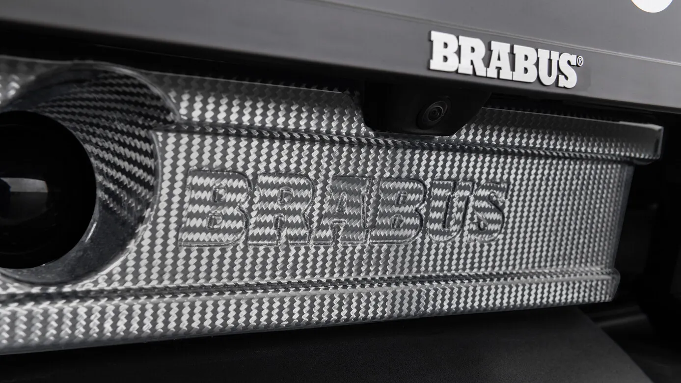 Centered front fascia attachment Brabus Carbon for Porsche Taycan
