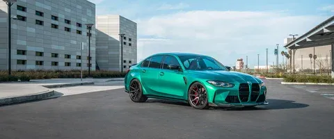 Isle of Man Green BMW F80 M3 on ADV.1 ADV5.0 FlowSpec Wheels in Satin Black