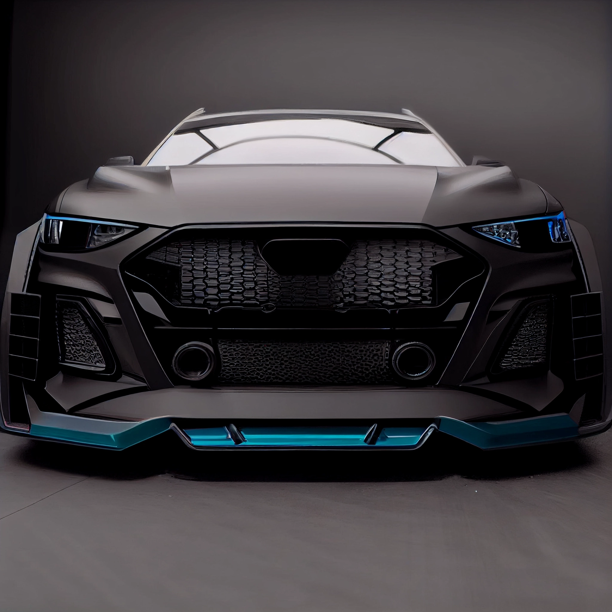 AI Custom Design Wide Body Front Bumper for Audi E-Tron Ver3.3