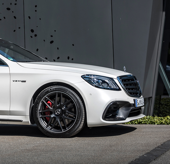 Front bumper insert AMG Carbon for Mercedes S-class W222 Restyling