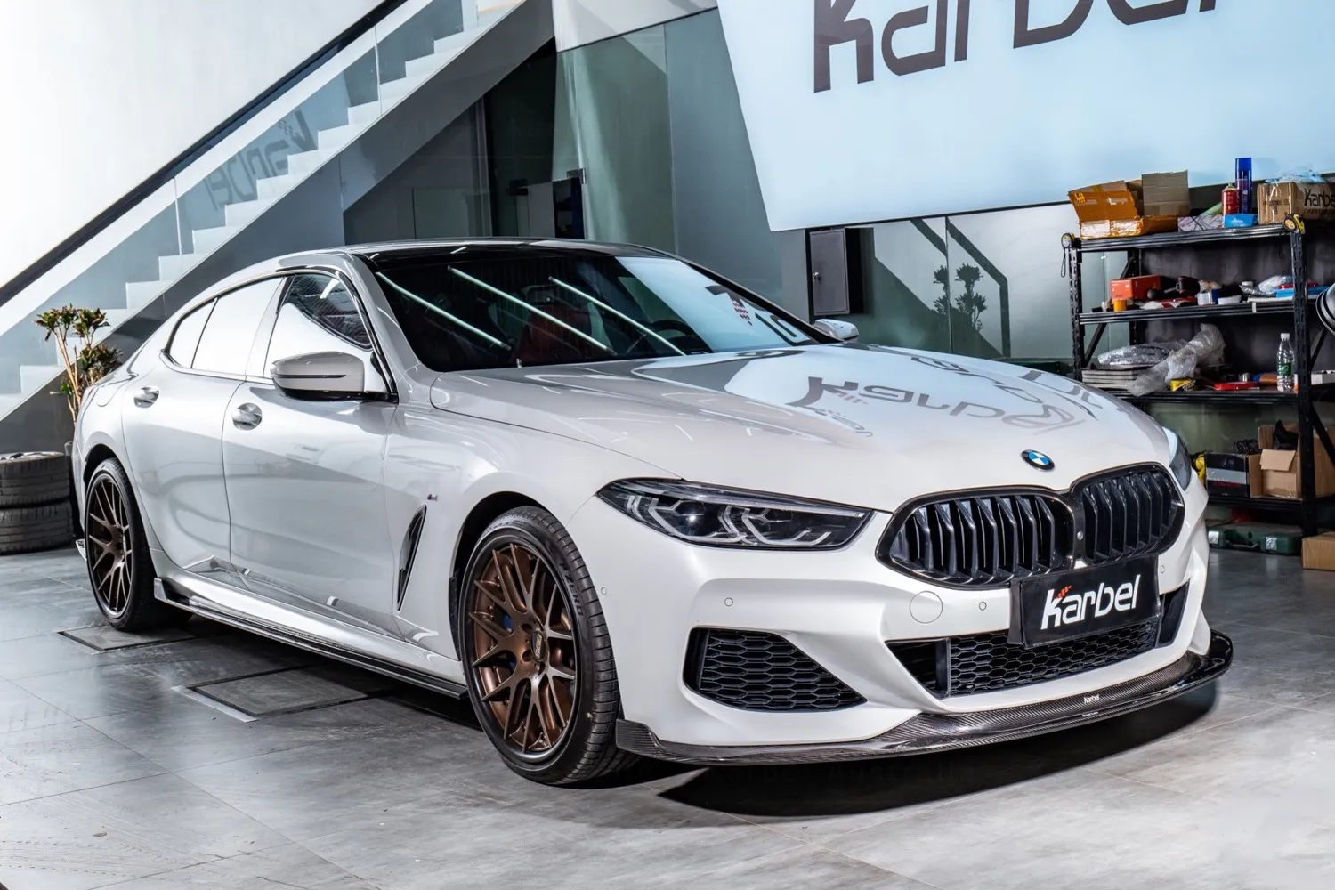 Check price and buy Karbel Carbon Fiber Body kit set for BMW  8 series G16 Grand Coupe
