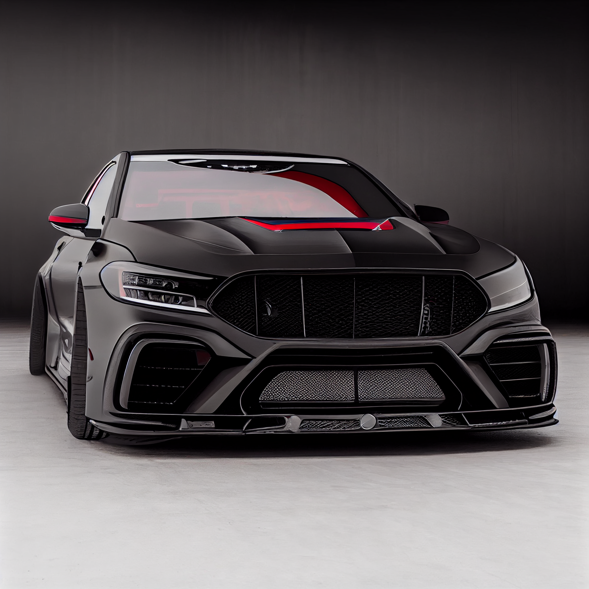 AI Custom Design Wide Body Front Bumper for Mercedes-Benz S-class W223 AMG Ver2.1