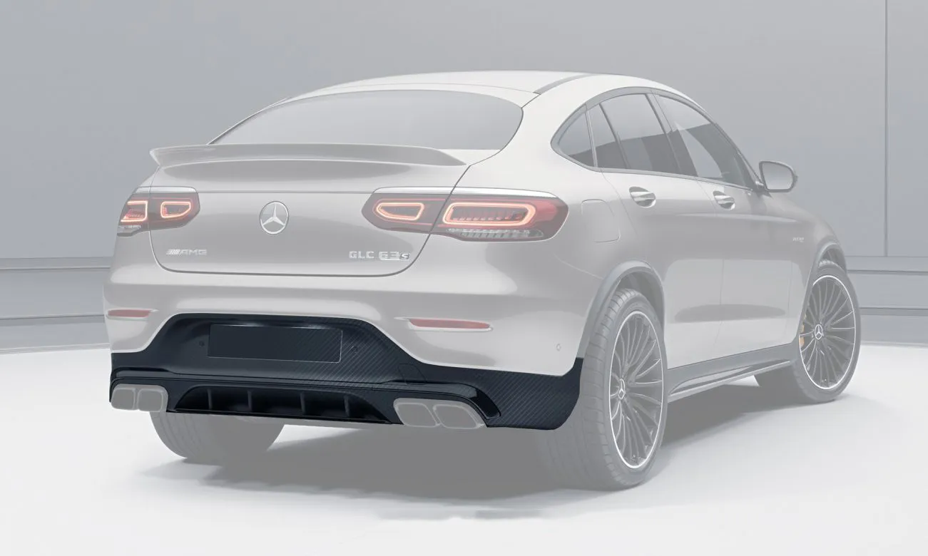 Rear bumper diffusor 63 Design Carbon for Mercedes-Benz GLC Coupe C253