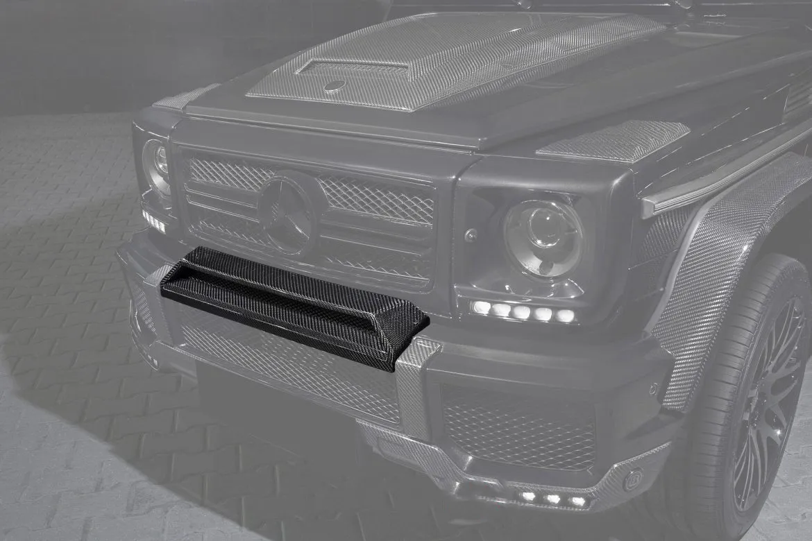 Front bumper arch above license plate BS Style Carbon for Mercedes G-class AMG W463 AMG G 65