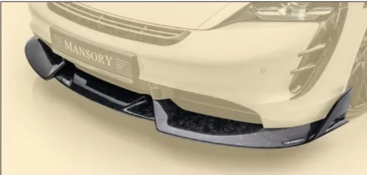 Front lip with side flaps Mansory Carbon for Porsche Taycan