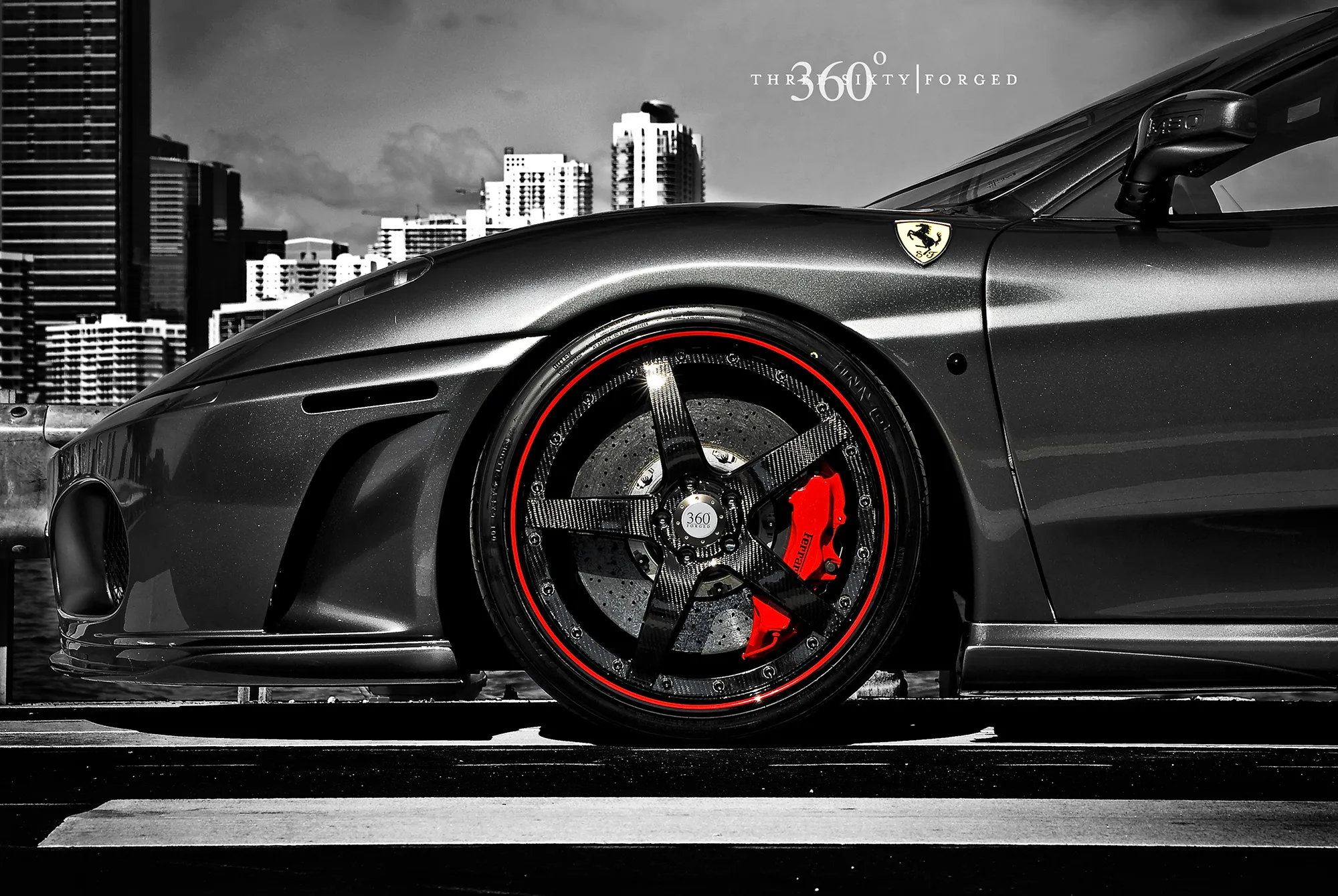 360 Forged Straight 5 Competition Series on Ferrari F430