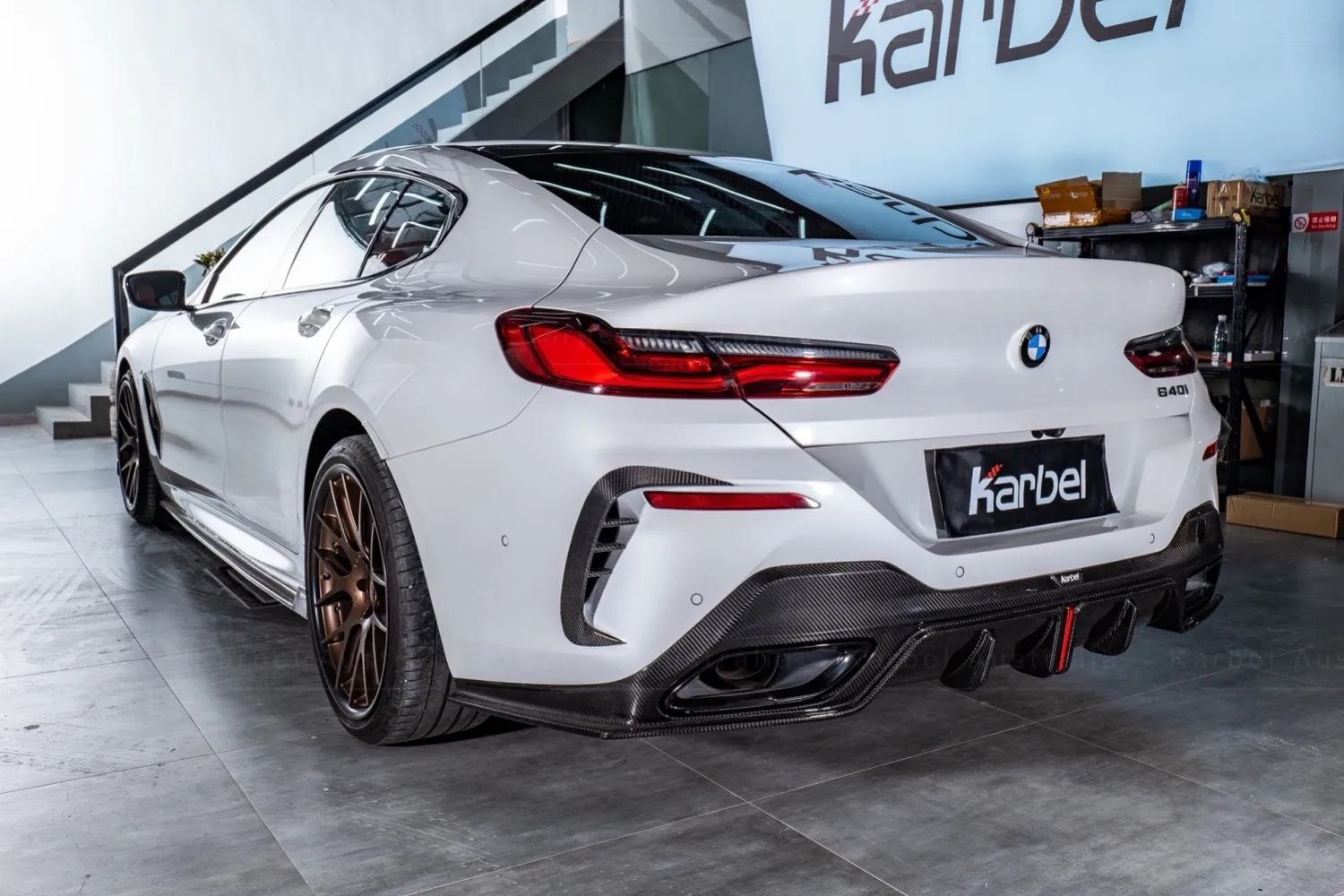 Check price and buy Karbel Carbon Fiber Body kit set for BMW  8 series G16 Grand Coupe