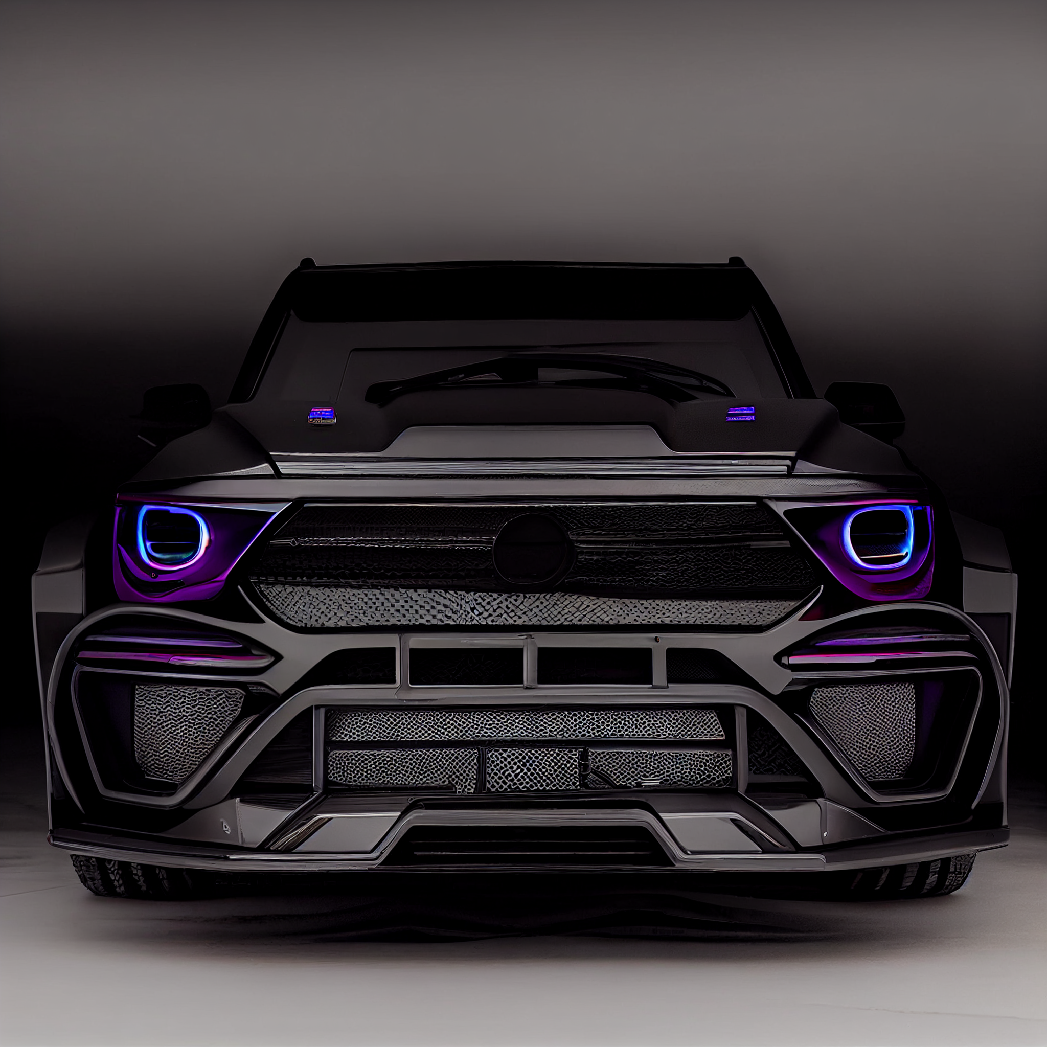 AI Custom Design Wide Body Front Bumper for Mercedes-Benz G-class W463 AMG 63 Ver3.2