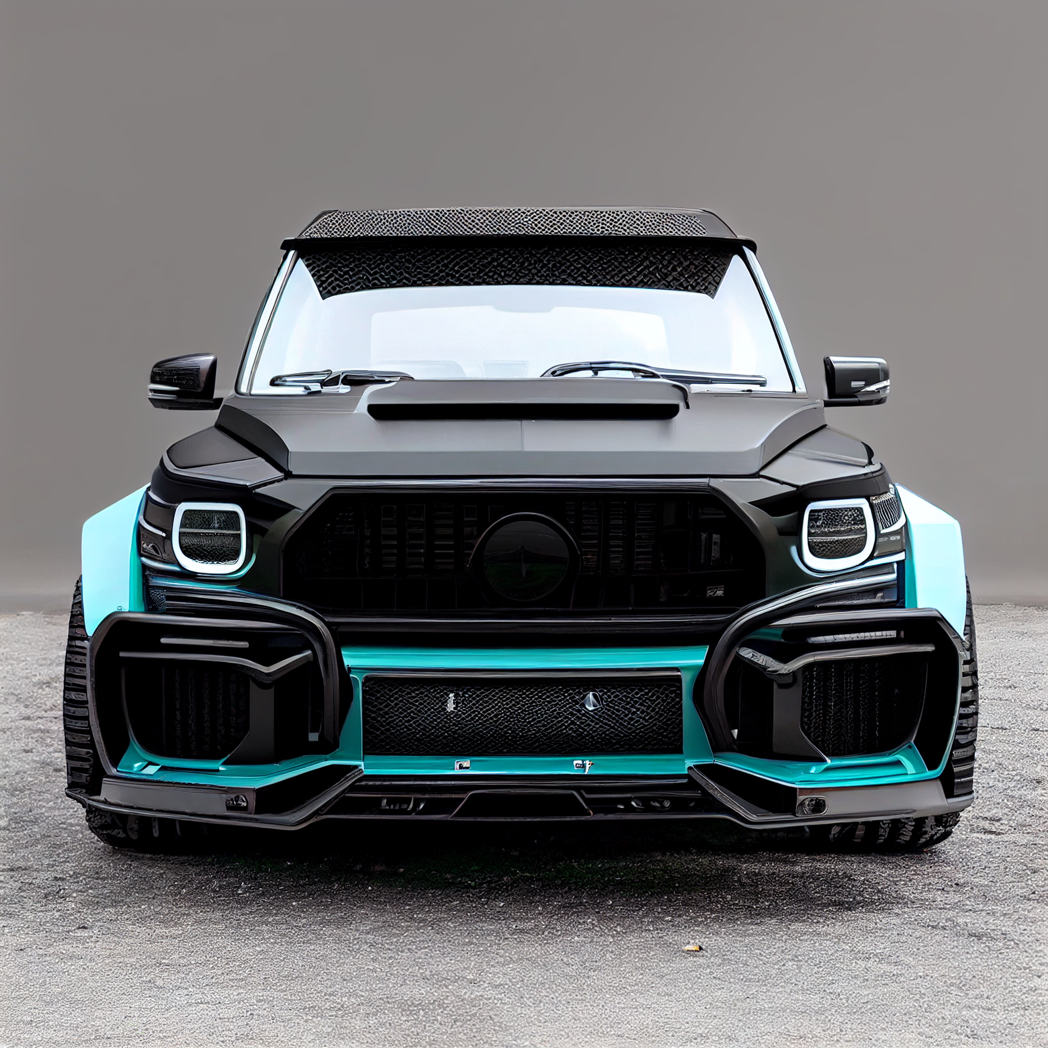 AI Custom Design Wide Body Front Bumper for Mercedes-Benz G-class W463 AMG 63 Ver2.2