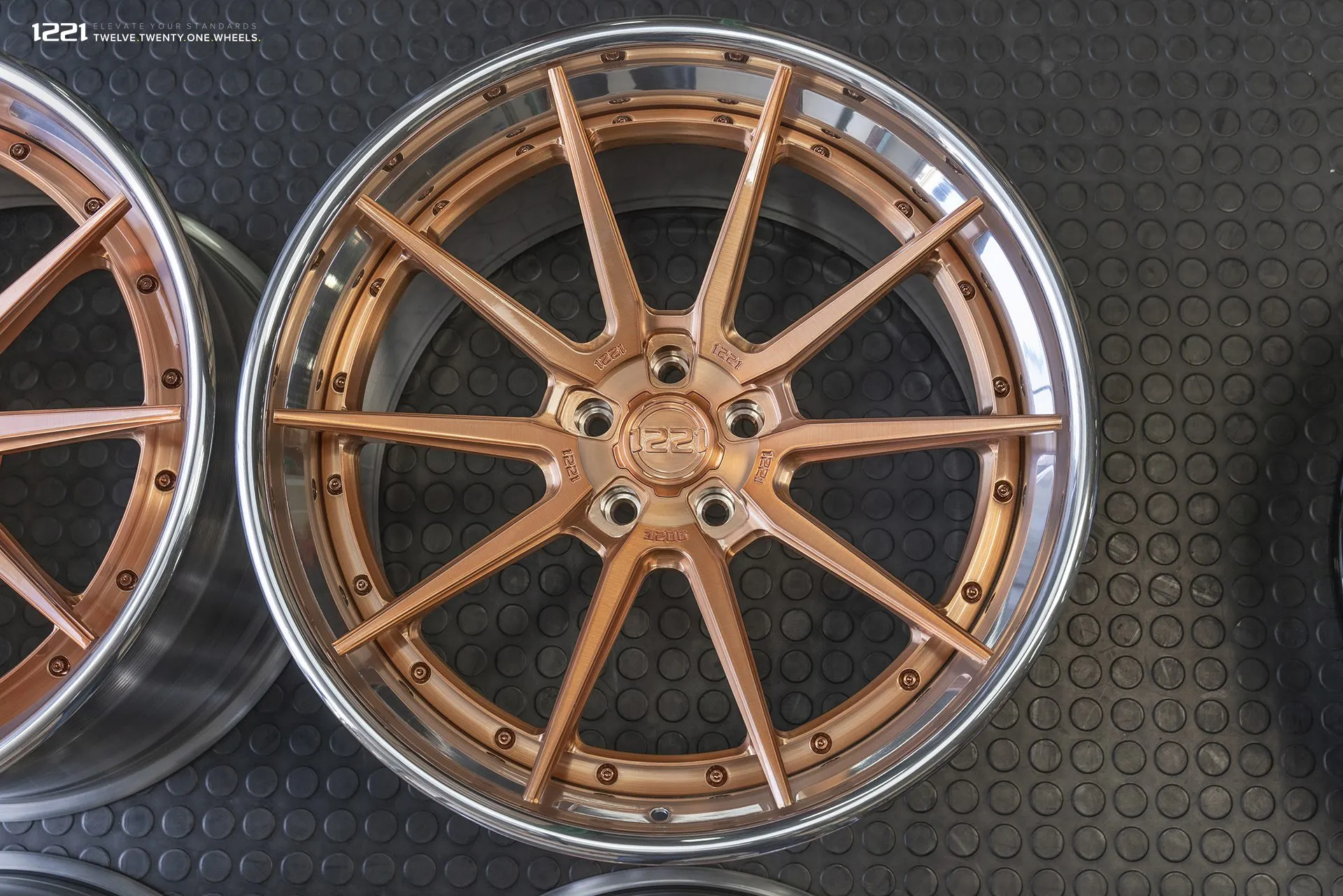 1221 Wheels 0110 on Lexus LFA — Brushed Gloss Rose Gold (01)
