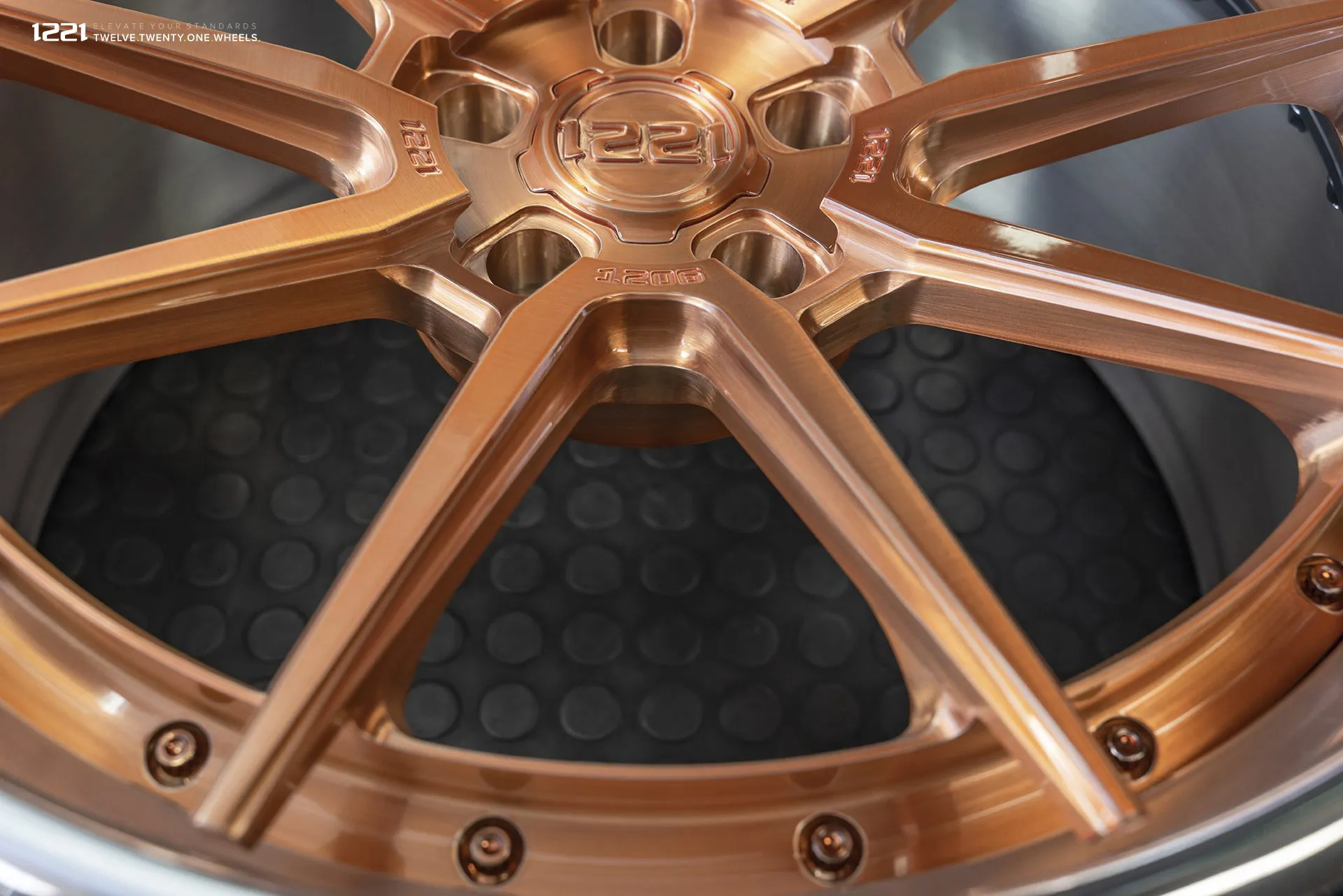 1221 Wheels 0110 on Lexus LFA — Brushed Gloss Rose Gold (08)