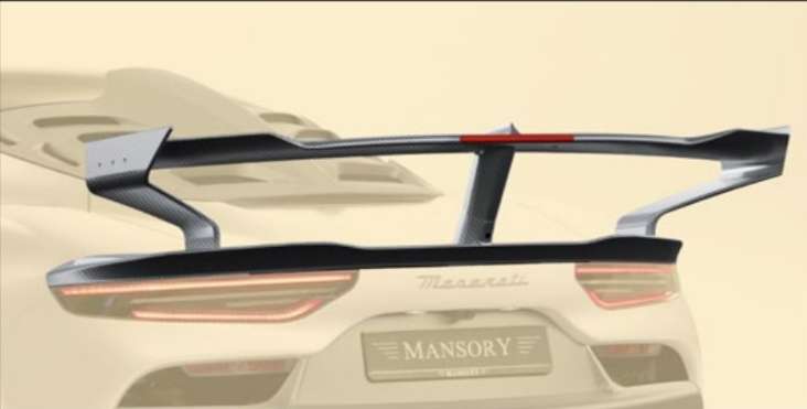 Rear sport wing with brake light Mansory Carbon for Maserati MC20 Soft kit