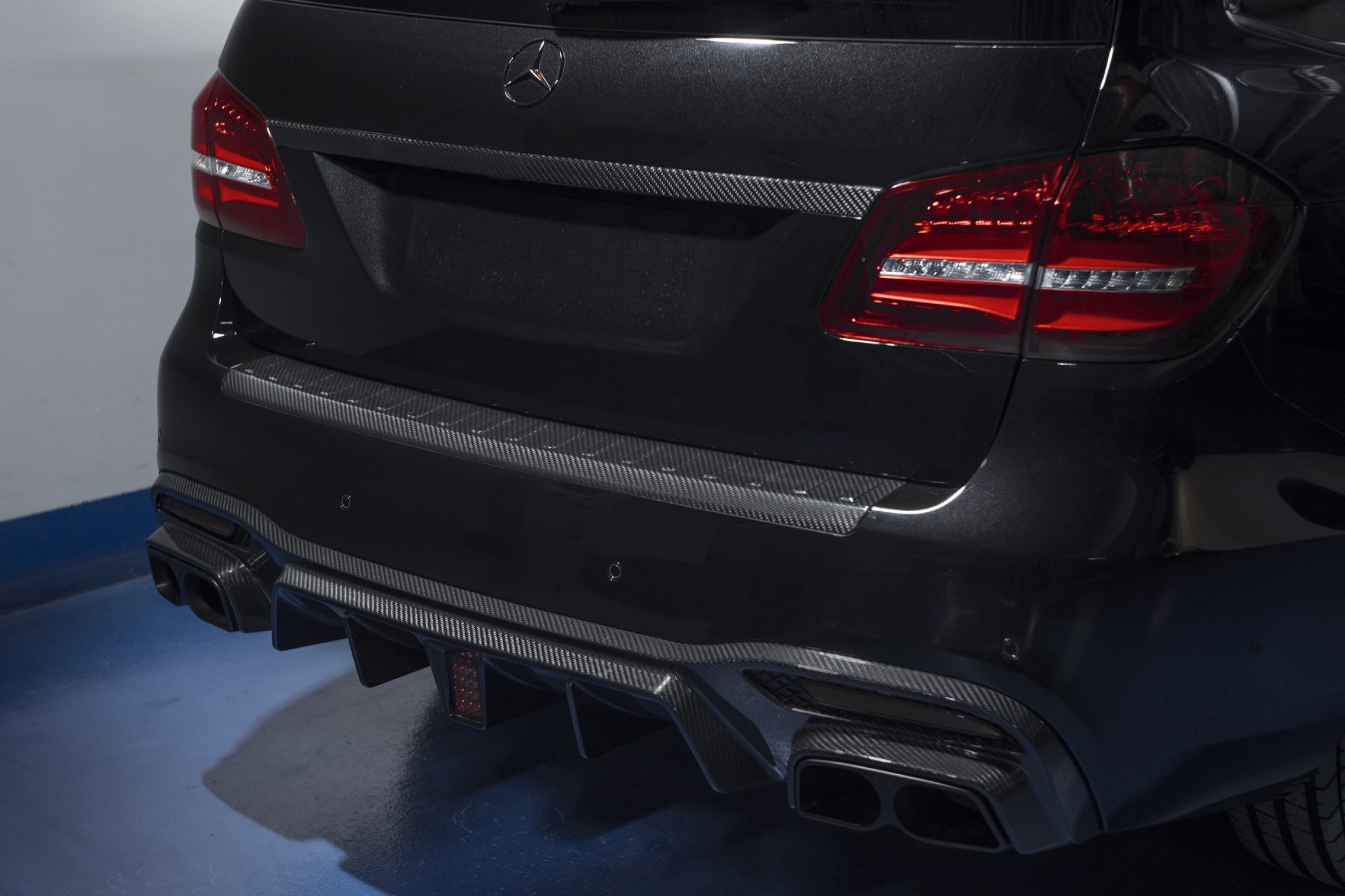 Add on for rear bumper Carbon for Mercedes-Benz GLS AMG X166 AMG GLS 63