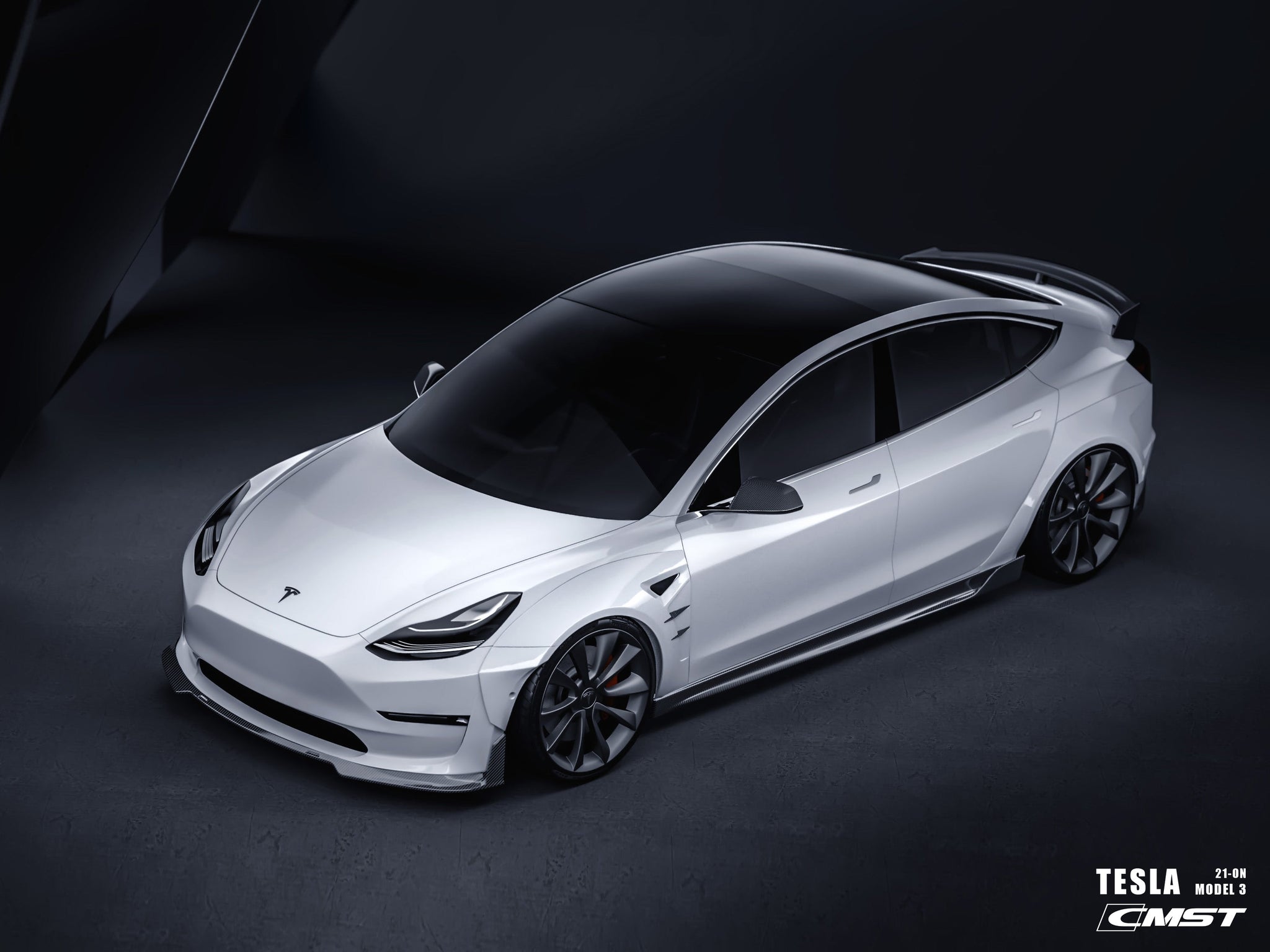 Check our price and buy CMST Carbon Fiber Body Kit set for Tesla Model 3!