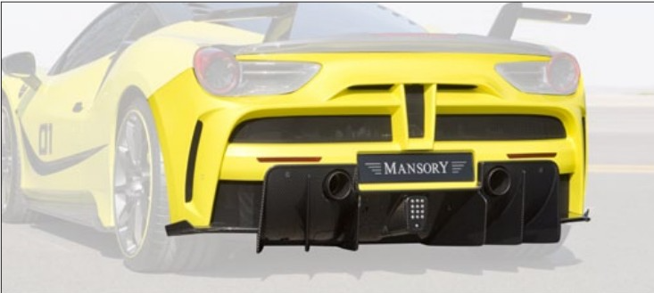 Rear kit 4xx low flap Mansory Carbon for Ferrari 488 Siracusa 4XX