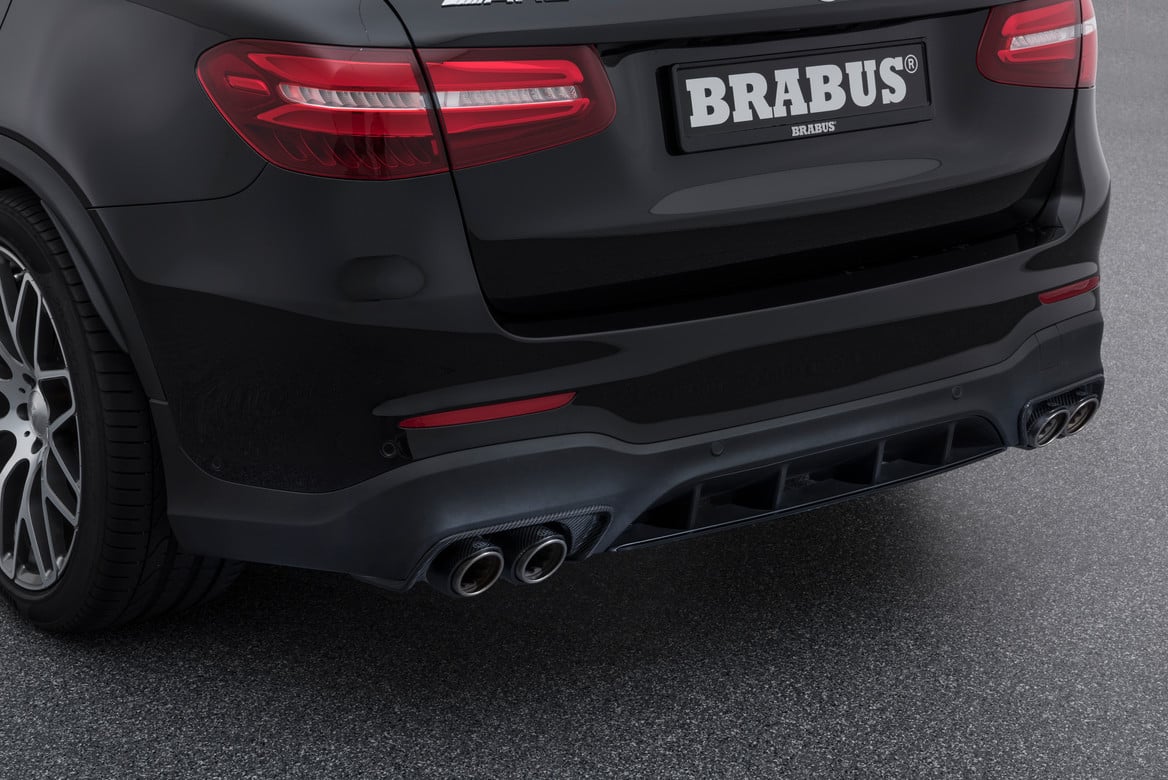 Rear bumper inserts Brabus Carbon for Mercedes GLС AMG X253 AMG GLC 63