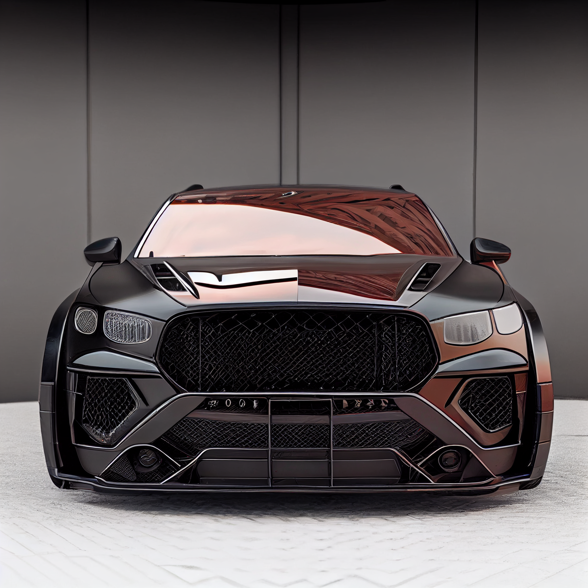 AI Custom Design Wide Body Front Bumper for Bentley Bentayga Ver 2.1