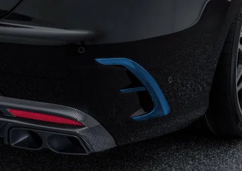 Rear bumper inserts BS style Carbon for Mercedes S-class Coupe AMG C 217