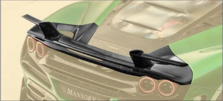 Rear spoiler with wing for spider Mansory Carbon for Ferrari F8 Soft kit
