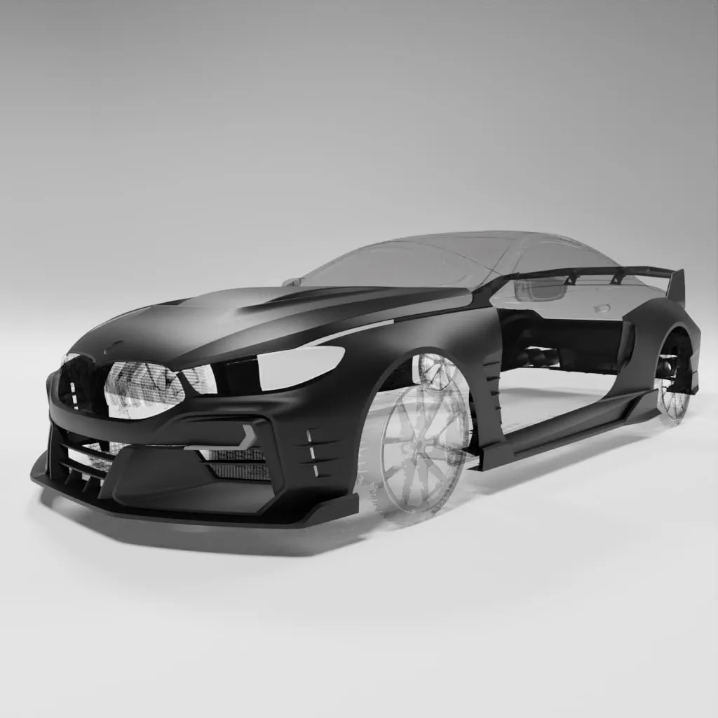 Wide-body kit (Front and Rear arches) for BMW M8 Coupe F91/F92/F93 GTR