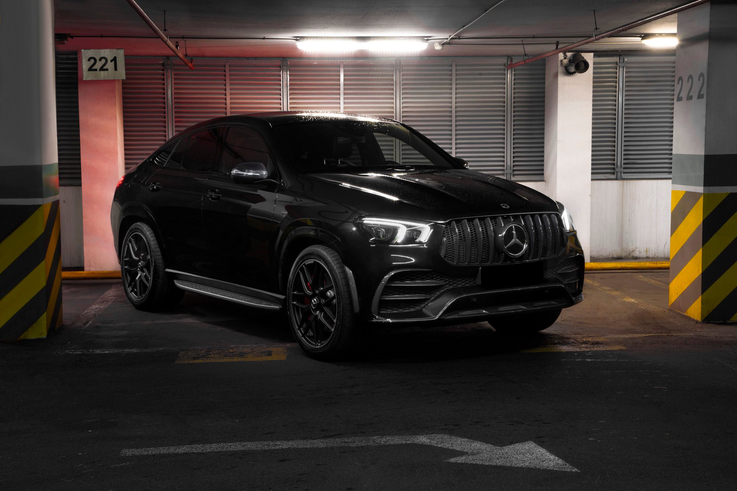 Front bumper splitter Carbon for Mercedes-Benz GLE Coupe C167 AMG Line