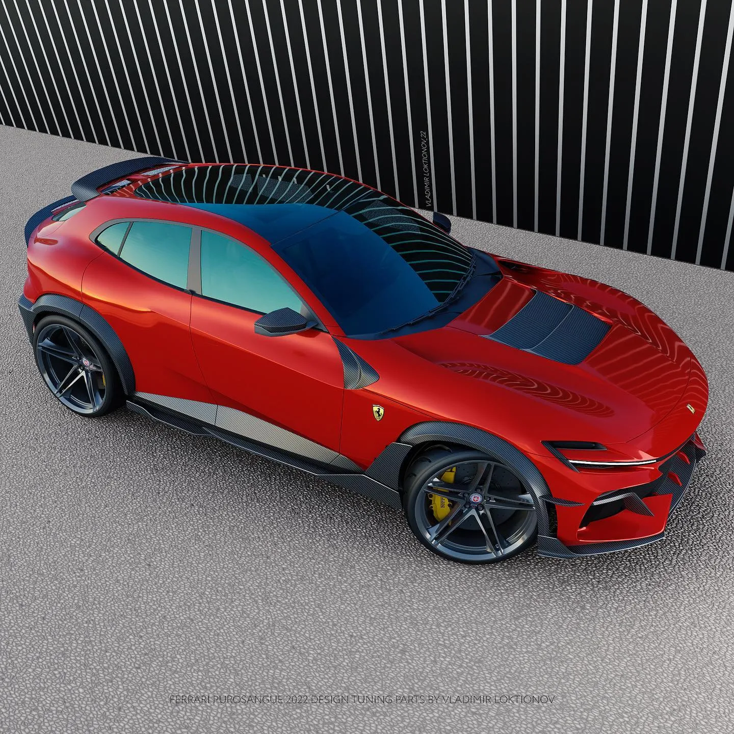 Ferrari Purosangue Custom Carbon Body Kit by Vladimir Loktionov