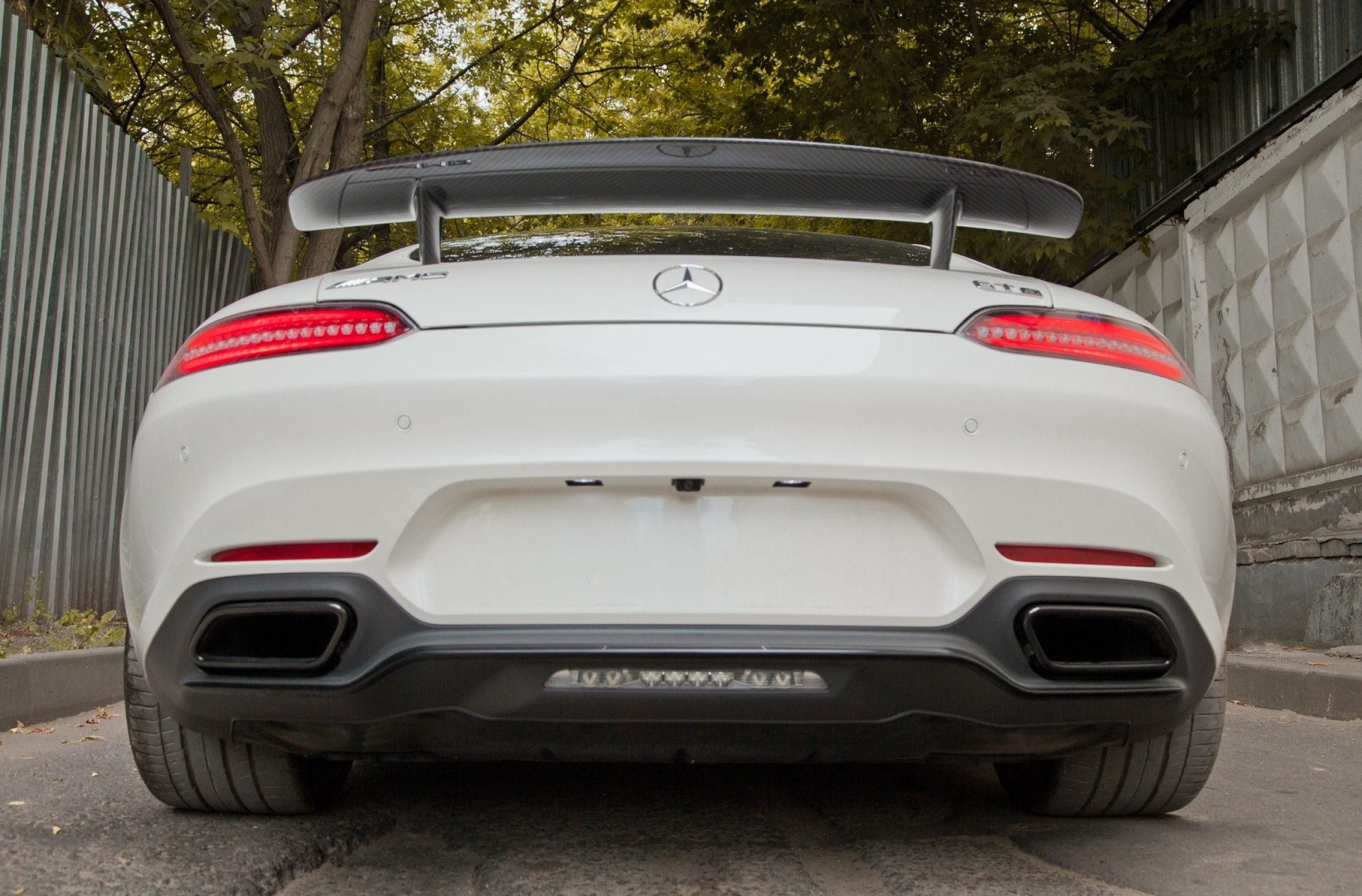 Rear bumper diffuser Carbon for Mercedes AMG GT Coupe