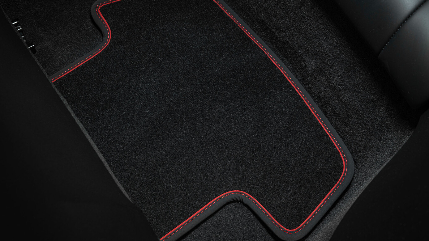 Floor mats velour black Brabus for Porsche 911 992 Turbo