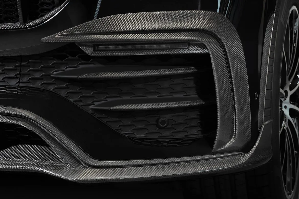 Carbon front fascia attachments, leds BS Style for Mercedes-Benz GLE V 167 AMG Line