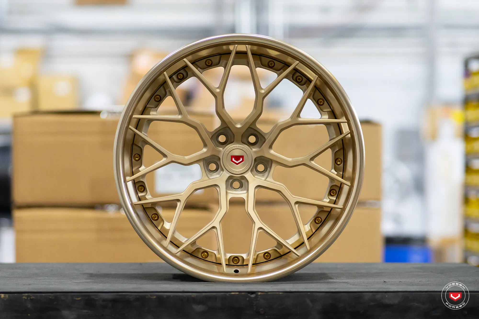 Vossen S17 01 3 PIECE 3-piece forged wheel — close-up spoke detail