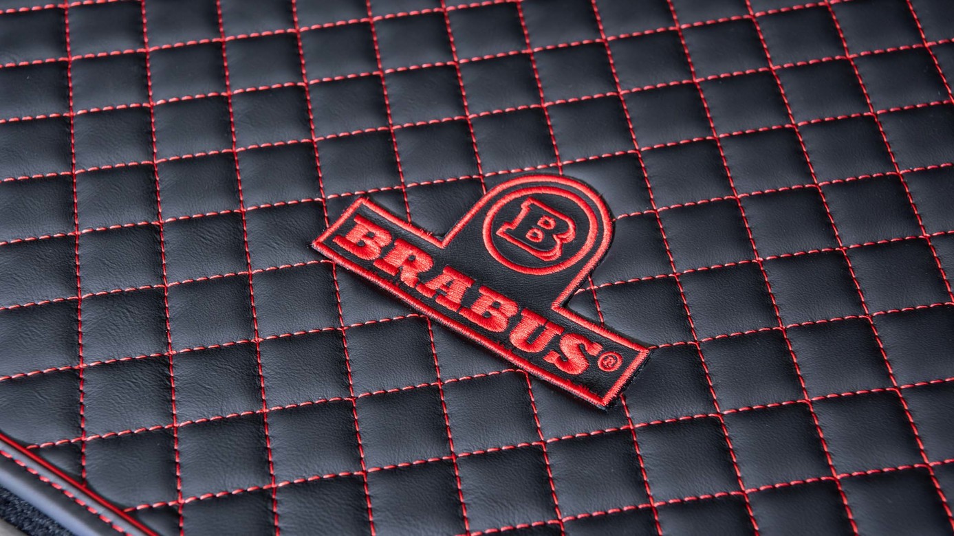 Boot mat leather quilted black-red Brabusfor for Mercedes G-class W463A AMG G 63