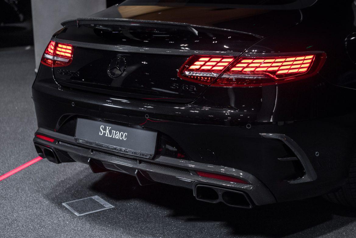 Rear fascia inserts BS Style carbon for Mercedes S-class AMG A 217 AMG S 63