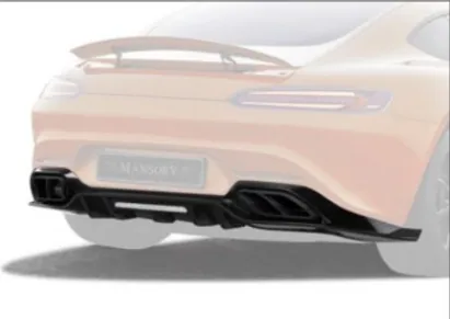 Diffuser for OEM rear bumper Mansory Carbon for Mercedes-Benz AMG GT S Coupe