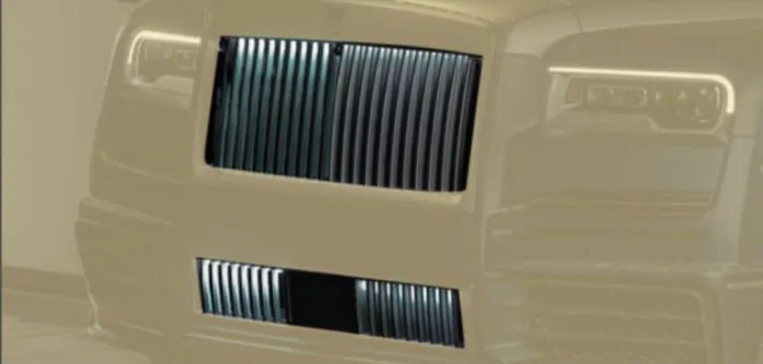 Ambiente grille and front bumper Illumination with two tone painting lamels Mansory Carbon for Rolls-Royce Dawn