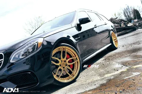 ADV.1 ADV005 M.V2 SL Series Gold 2-Piece Forged Wheels on Mercedes E63 AMG Wagon