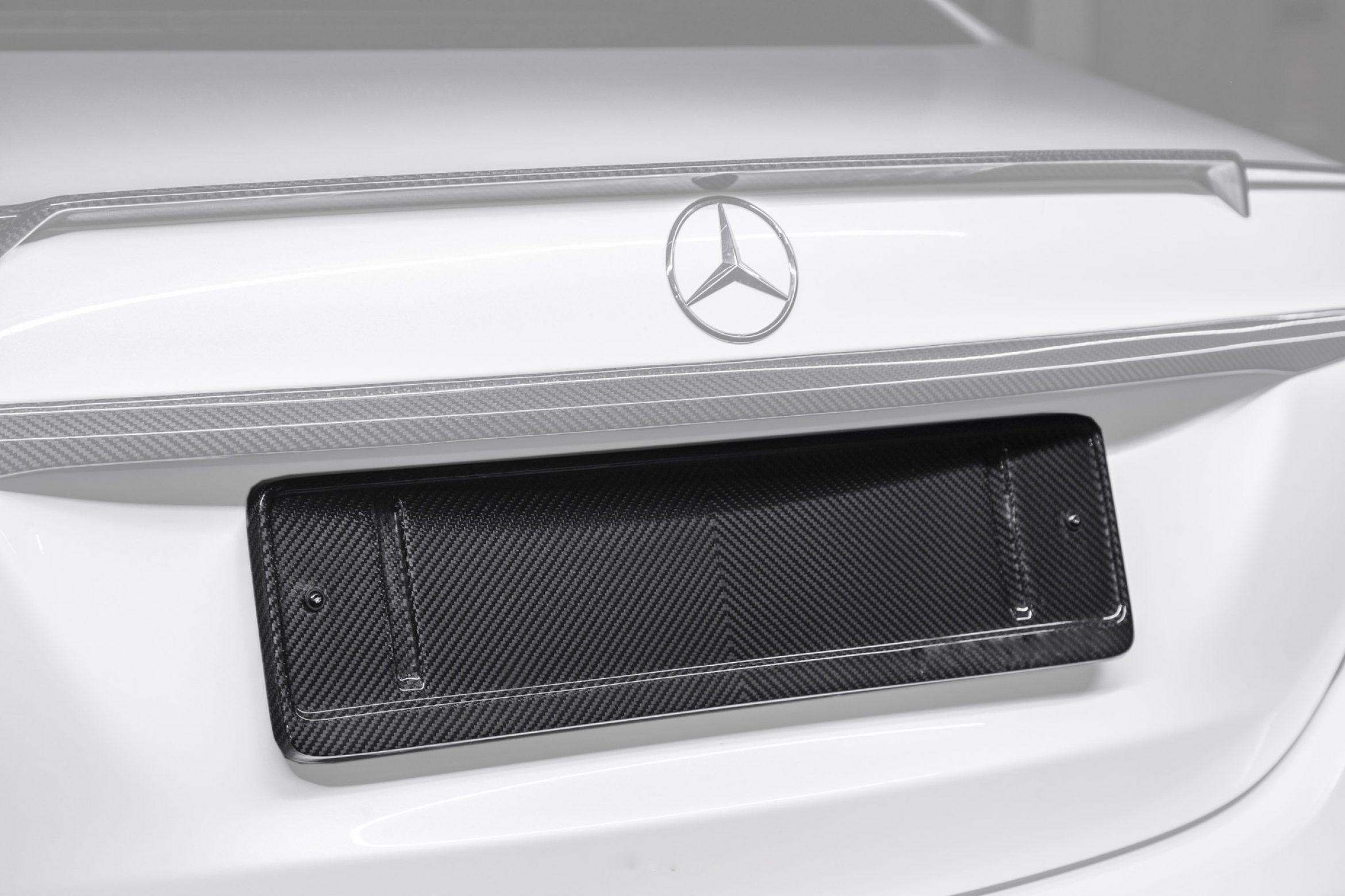 License frame carbon for Mercedes C-class W 205 AMG C 63 from 07/2018