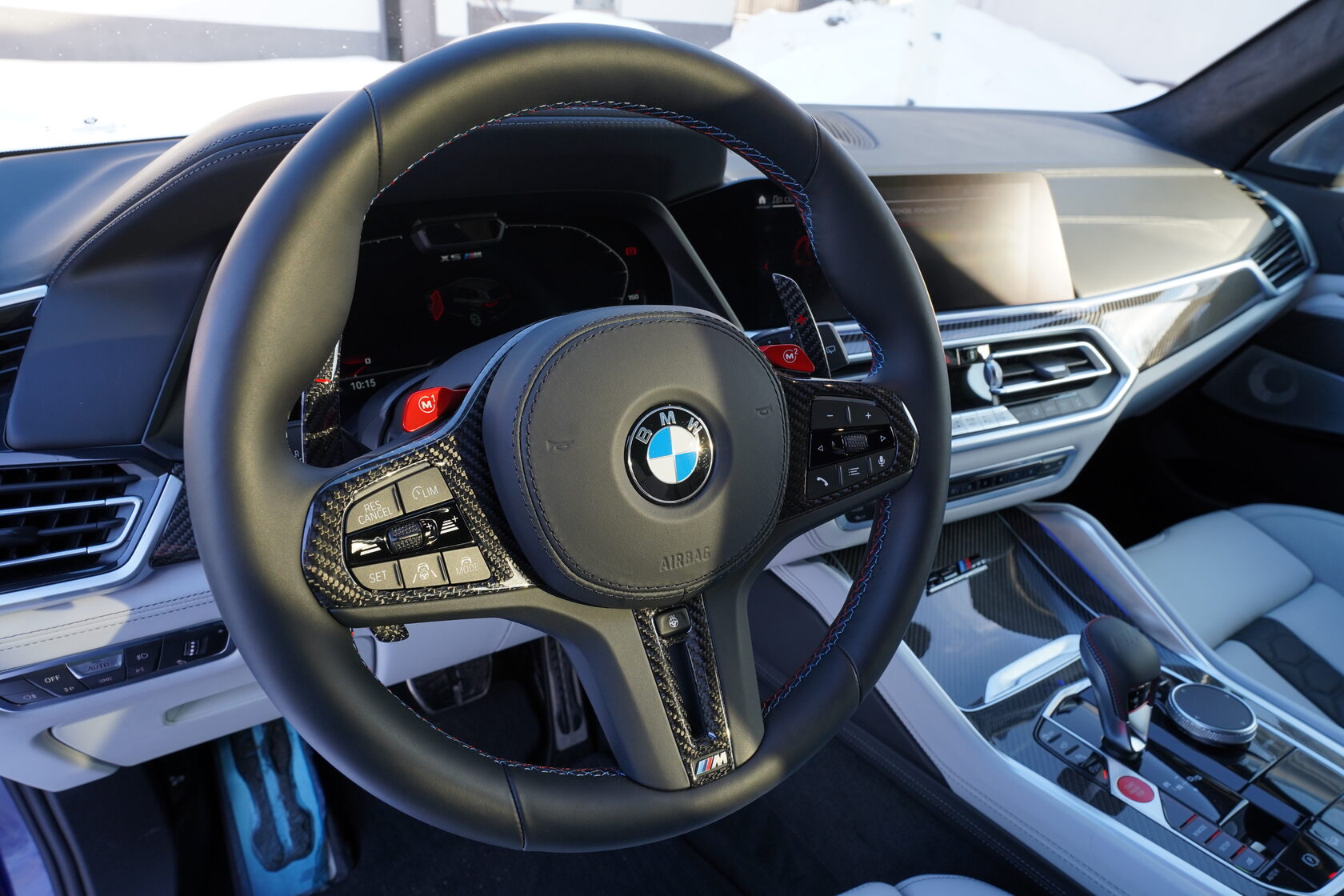 Sport steering wheel paddles Carbon for BMW X6 G06