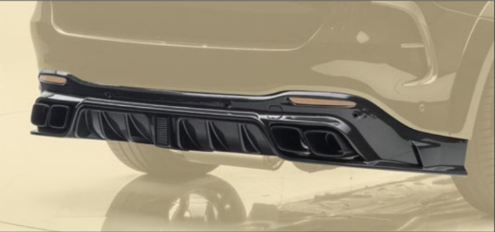 Diffuser with brake light Mansory Carbon for Mercedes GLS AMG63 X167