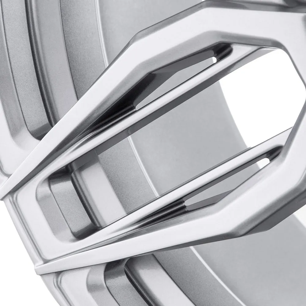 ADV.1 ADV005 FlowSpec Flow-Formed Wheel in Platinum — spoke split detail close-up
