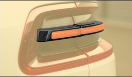 Rear light cover Mansory Carbon for Porsche Macan