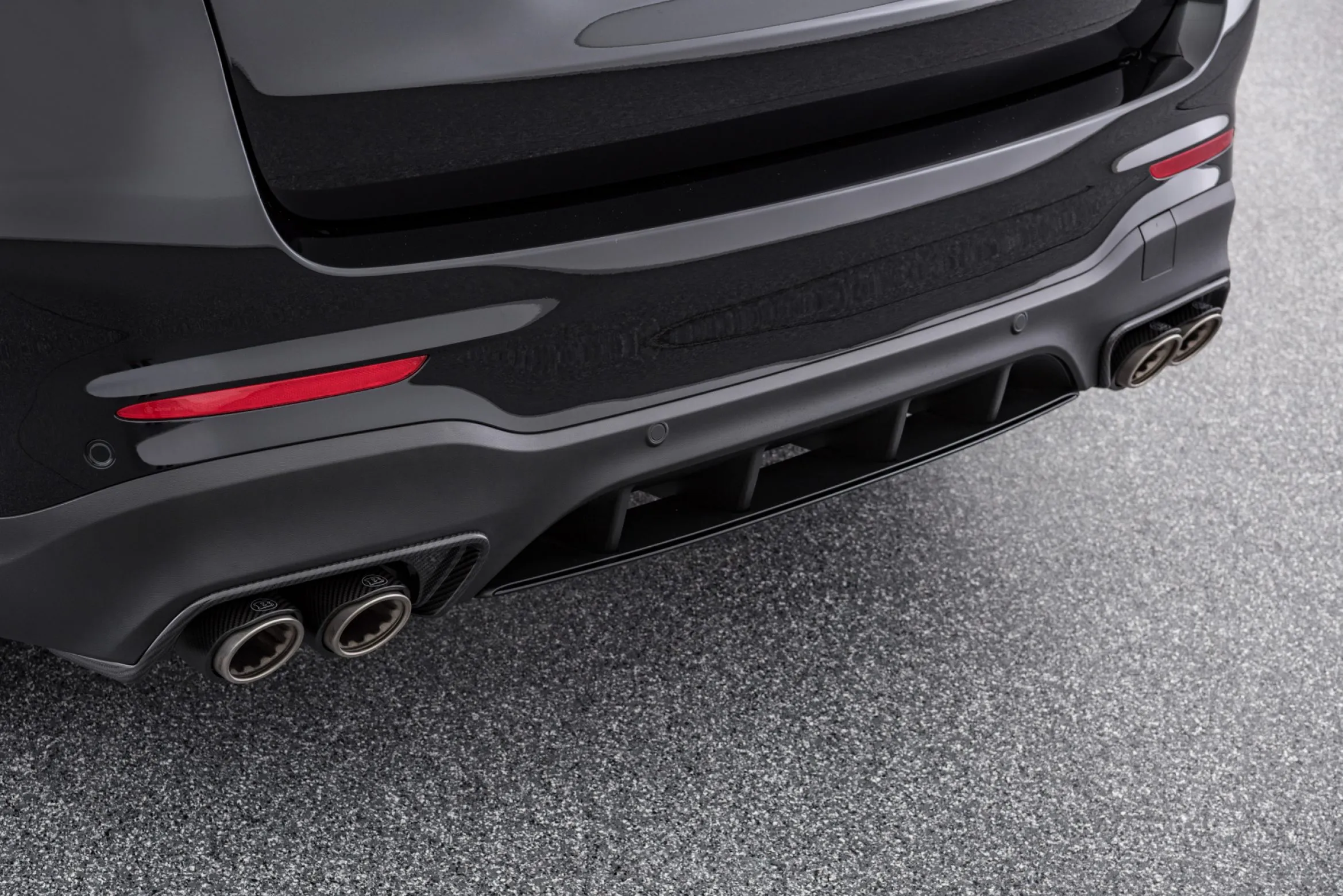 Reat bumper inserts BS style Carbon for Mercedes GLC Coupe AMG C 253 AMG GLC 63