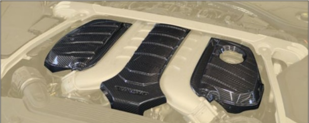 Engine carbon cover for W12 Mansory Carbon for Bentley Continental  GT/GTC