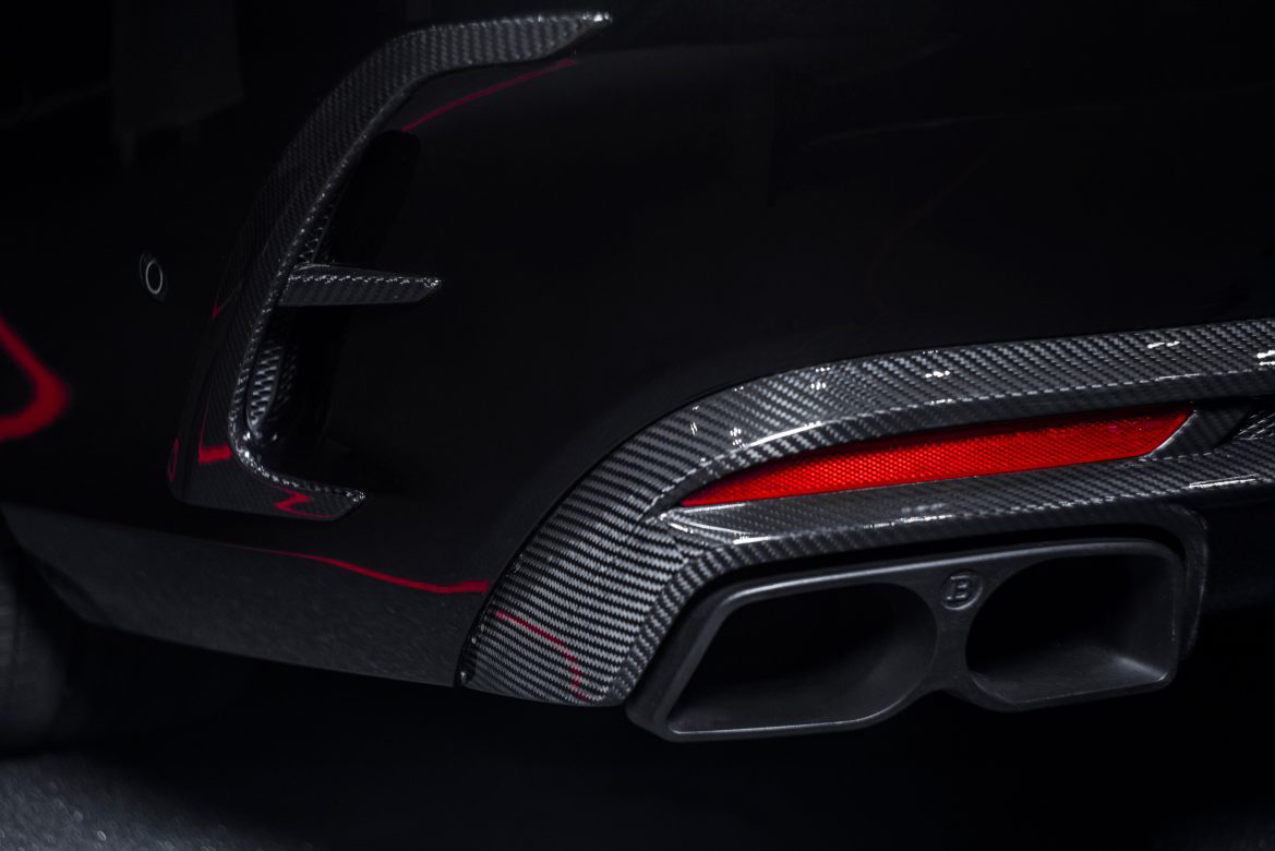 Carbon rear fascia inserts BS Style for Mercedes S-class AMG A217 AMG S 65