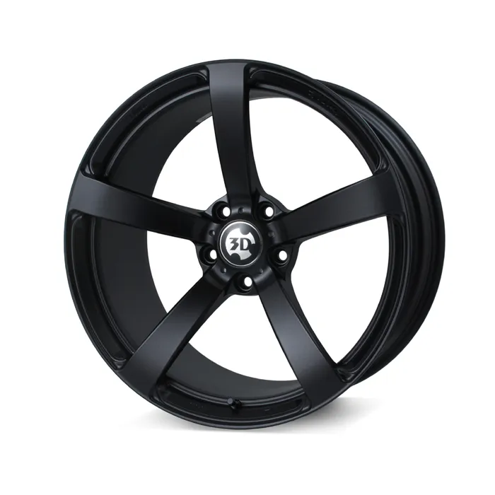 3D Design Type 3 Forged Matte Black 20 inch — front view