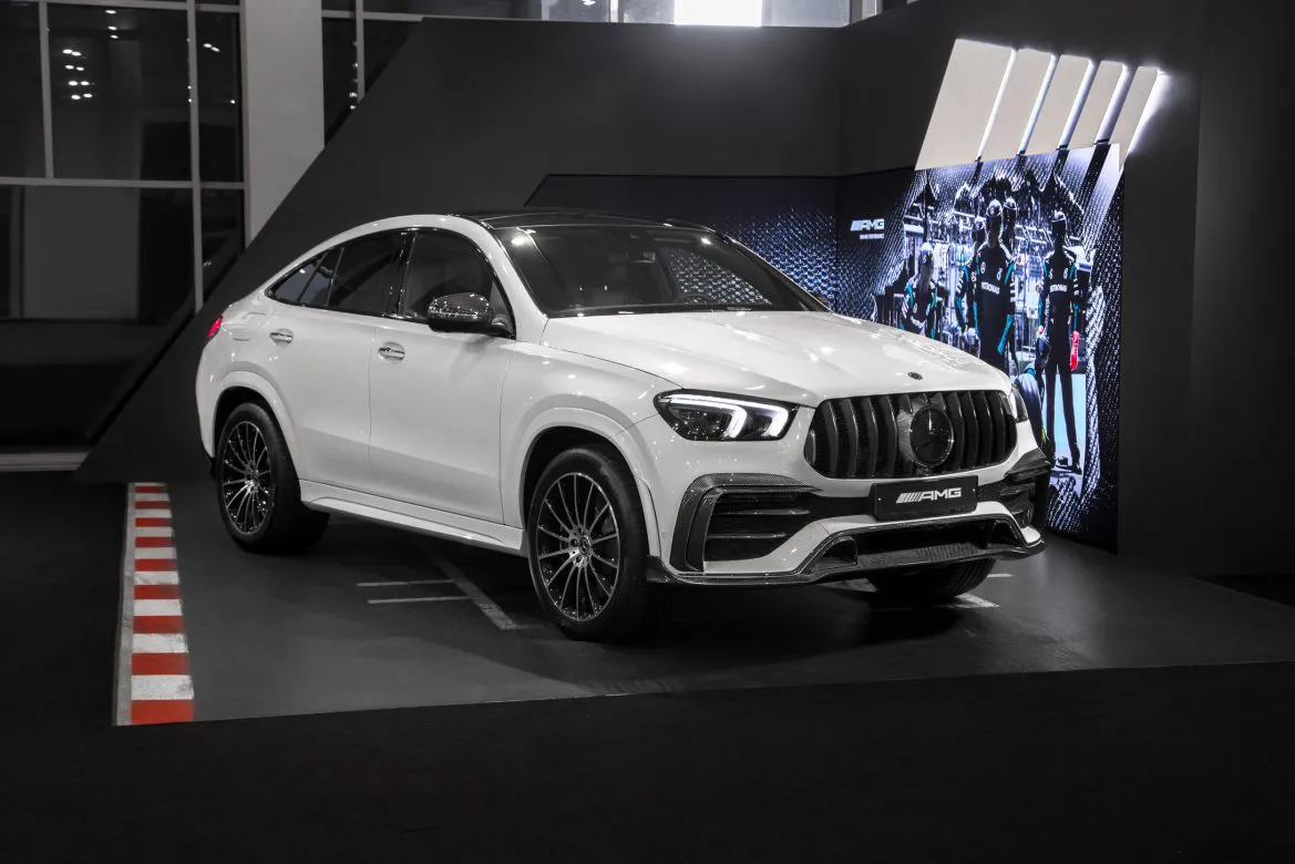 Carbon front fascia attachments, leds BS Style for Mercedes-Benz GLE V 167 AMG Line